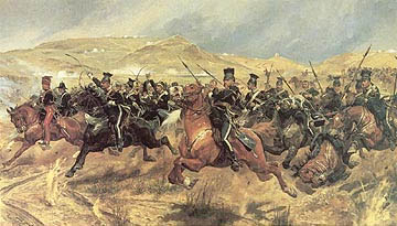 'Атака легкой бригады', художник  Richard Caton Woodville (1825-1855)